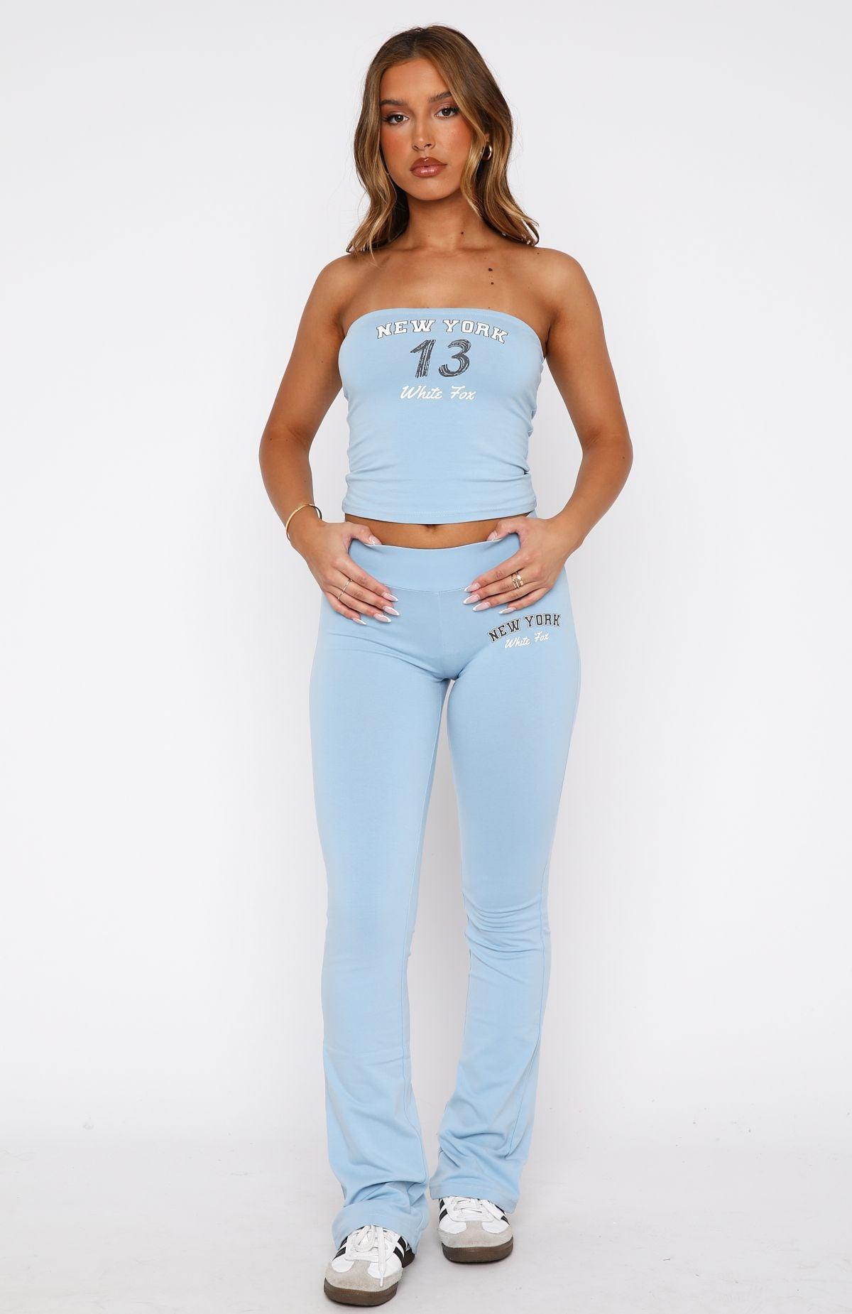 Team New York Flare Pants Dusty Blue Product Image