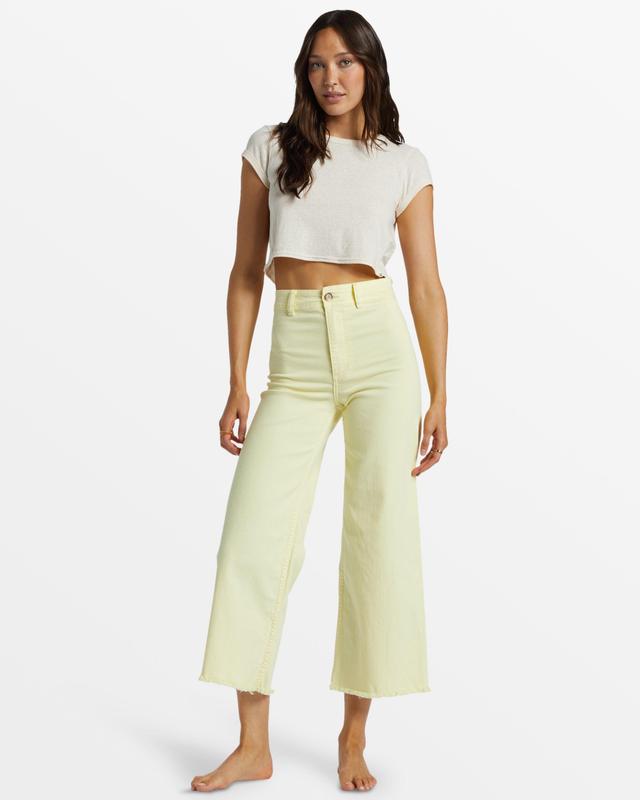 Free Fall High-Waist Pants - Mellow Yellow Female Product Image