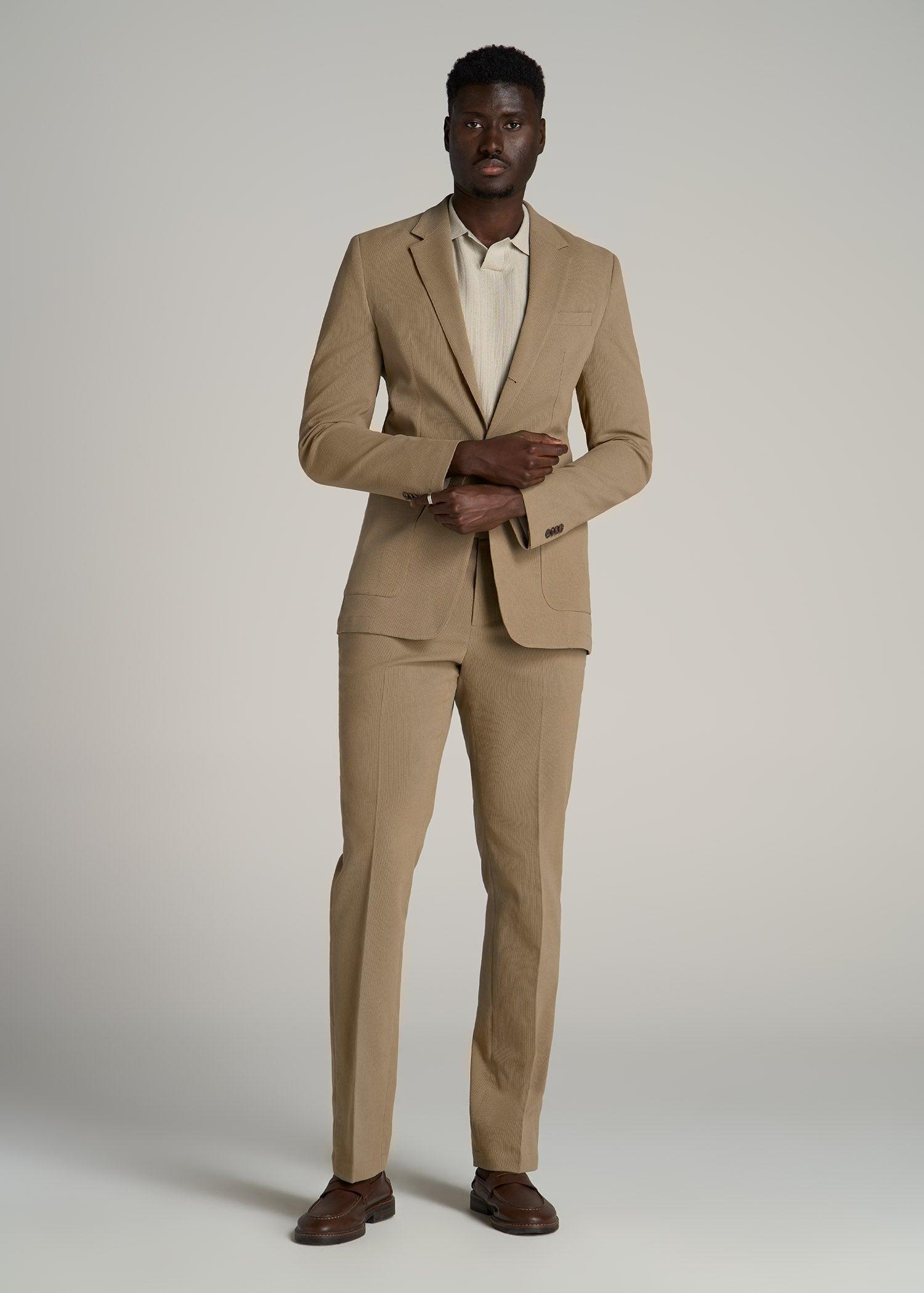 Garment Washed Stretch Chino Tall Blazer in Desert Khaki Male Product Image