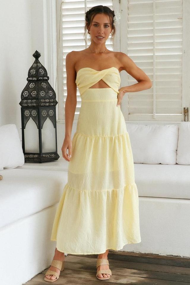 Free Falling Maxi Dress Yellow Product Image