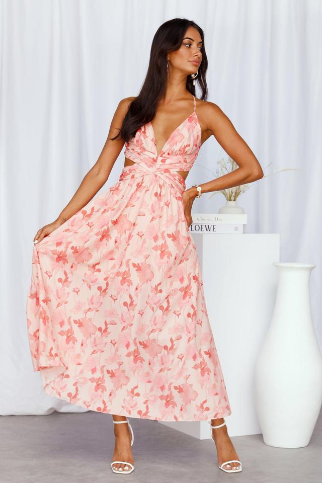 Floral Visits Maxi Dress Pink Product Image