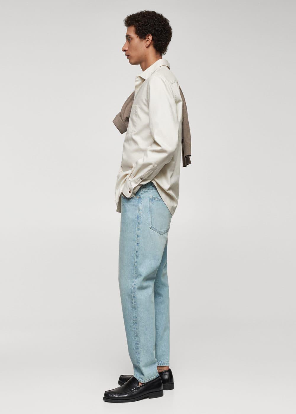 MANGO MAN - Tapered-fit jeans bleach blueMen Product Image