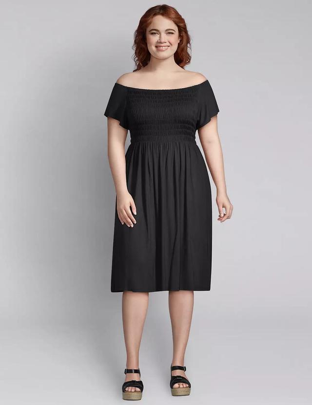 Shirred Swing Dress Dress Product Image