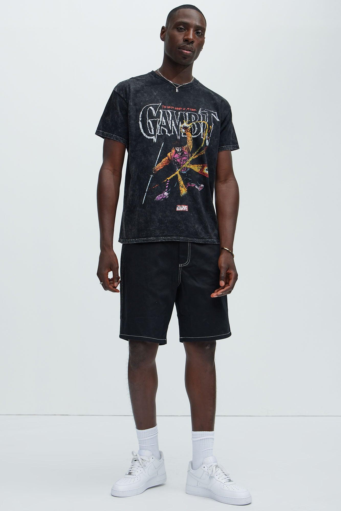 X Men Gambit Short Sleeve Tee - Black Wash Product Image