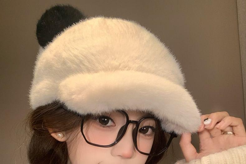 Panda Ear Fluffy Baseball Cap Product Image