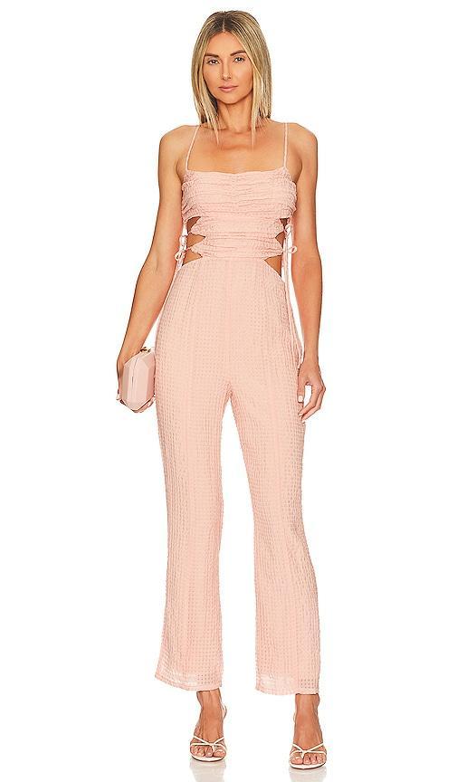 MAJORELLE Nikita Jumpsuit in Blush. Product Image