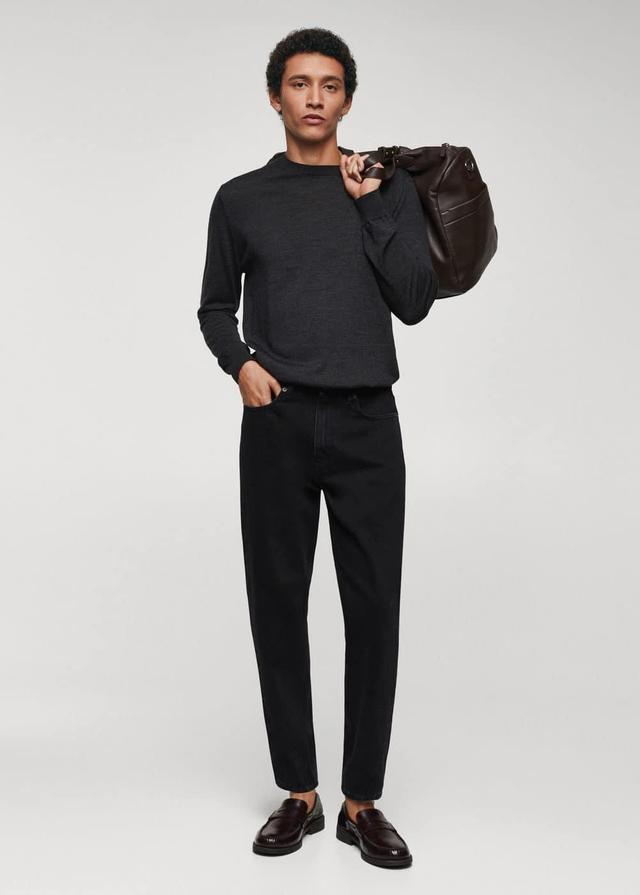 MANGO MAN - Tapered-fit jeans black denimMen Product Image