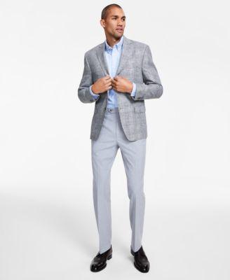 Men's Classic-Fit Linen Plaid Sport Coat Product Image