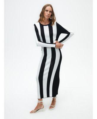 Womens Striped Long Dress Product Image