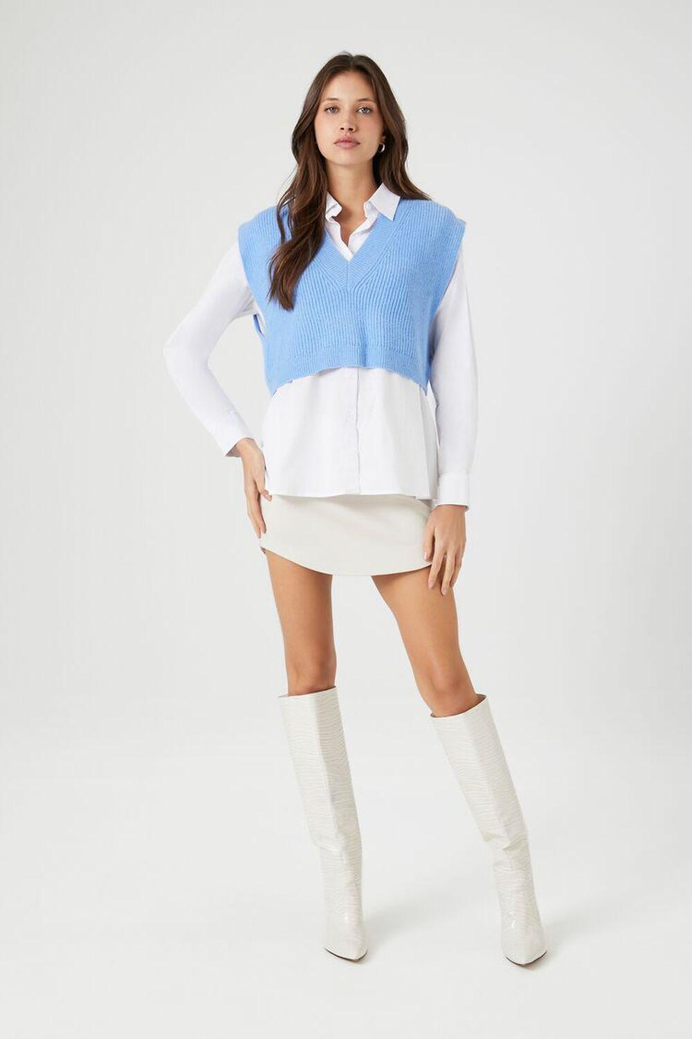 Sweater Vest Combo Shirt | Forever 21 Product Image