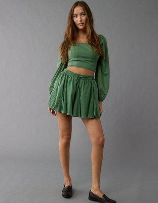 AE High-Waisted Ruffle Mini Skirt product image