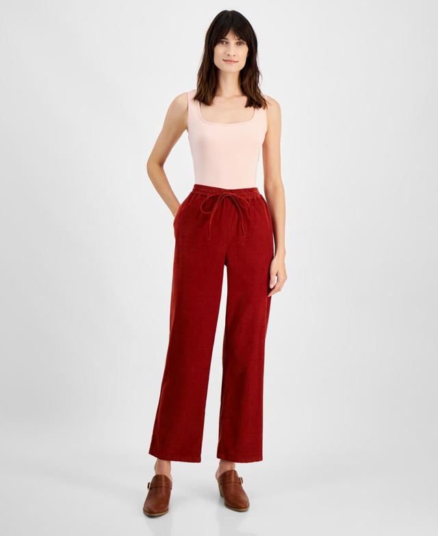 Style & Co Womens Cotton Corduroy Drawstring Pants, Created for Macys Product Image