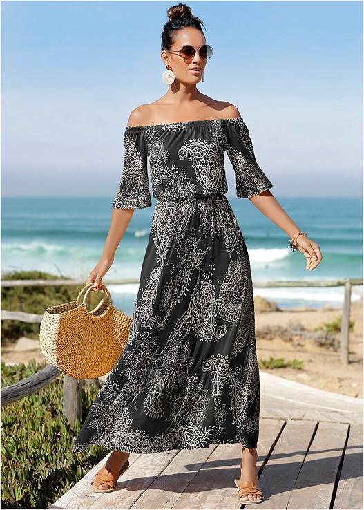 Off-The-Shoulder Maxi Dress Product Image