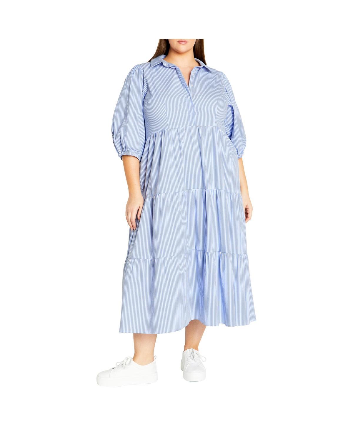 City Chic Womens Skylight Dress - Sky blue Product Image