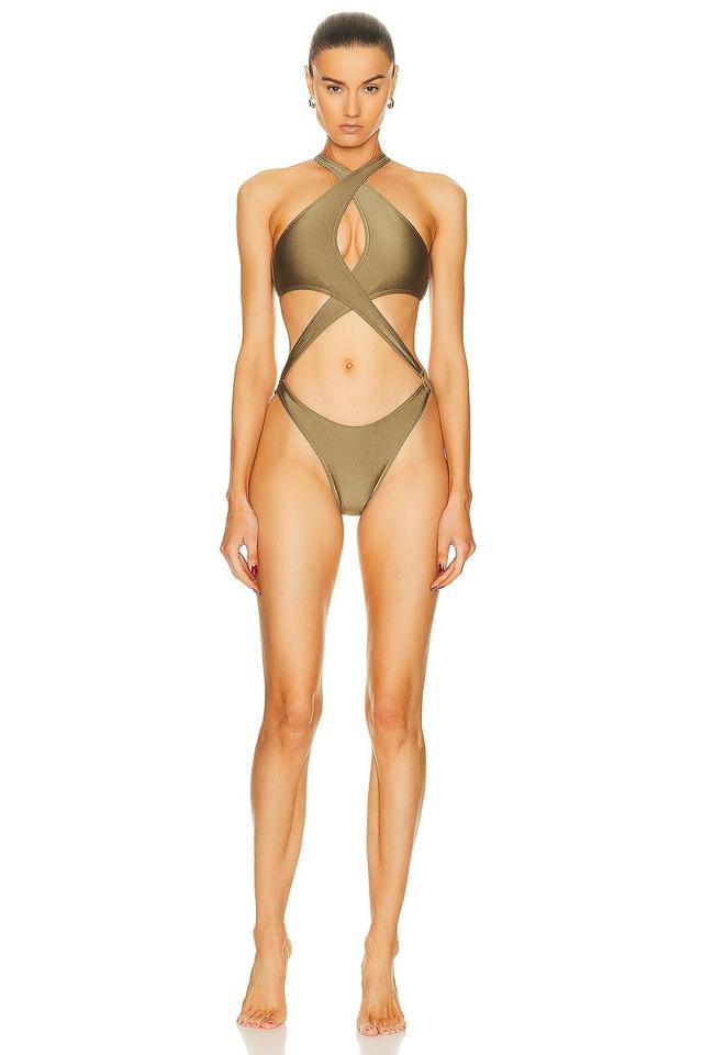 Bananhot Kaia One Piece Swimsuit Olive. (also in ). Product Image