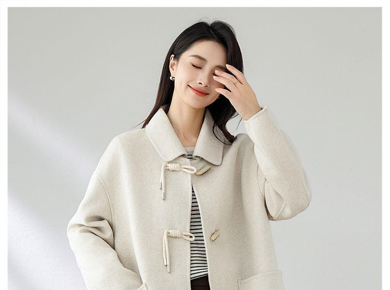 Collared Plain Toggle Coat Product Image