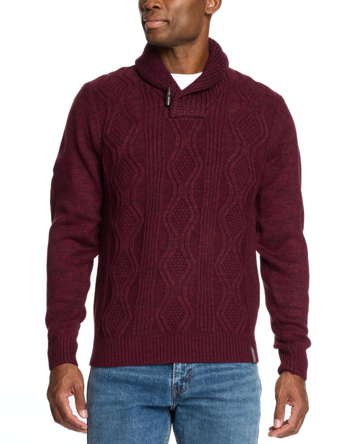 Weatherproof Vintage Mens Chunky Cable Knit Toggle Sweater Product Image