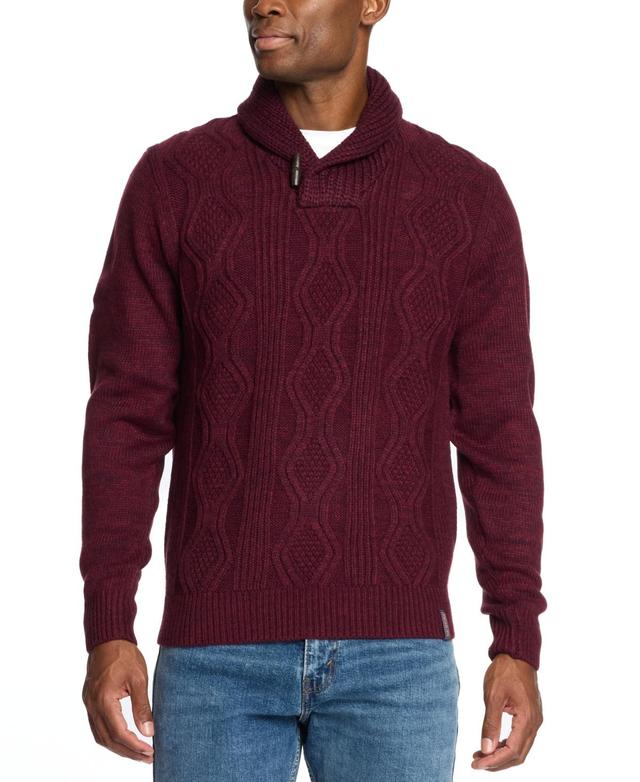 Weatherproof Vintage Mens Chunky Cable Knit Toggle Sweater Product Image