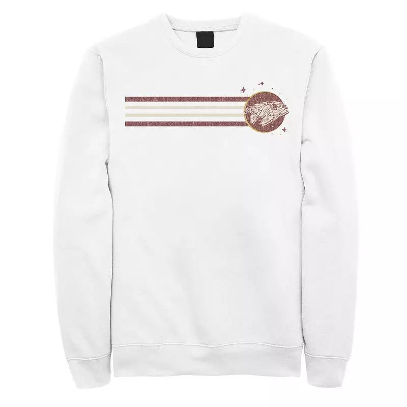 Mens Star Wars Millennium Falcon Retro Striped Sweatshirt Product Image