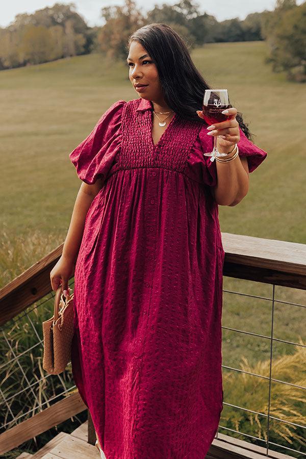 Wine Tasting Ready Midi in Sangria Curves Product Image