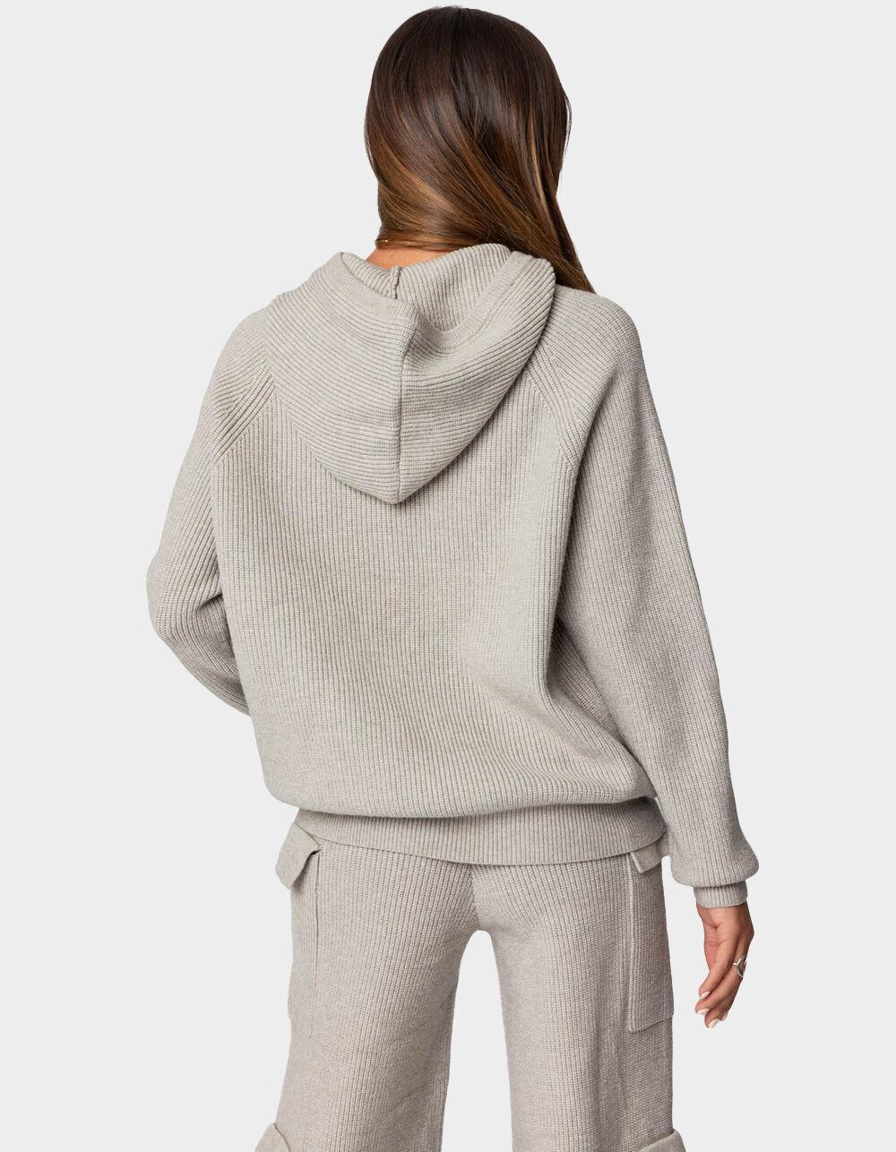 EDIKTED Wynter Oversized Knit Hoodie Product Image