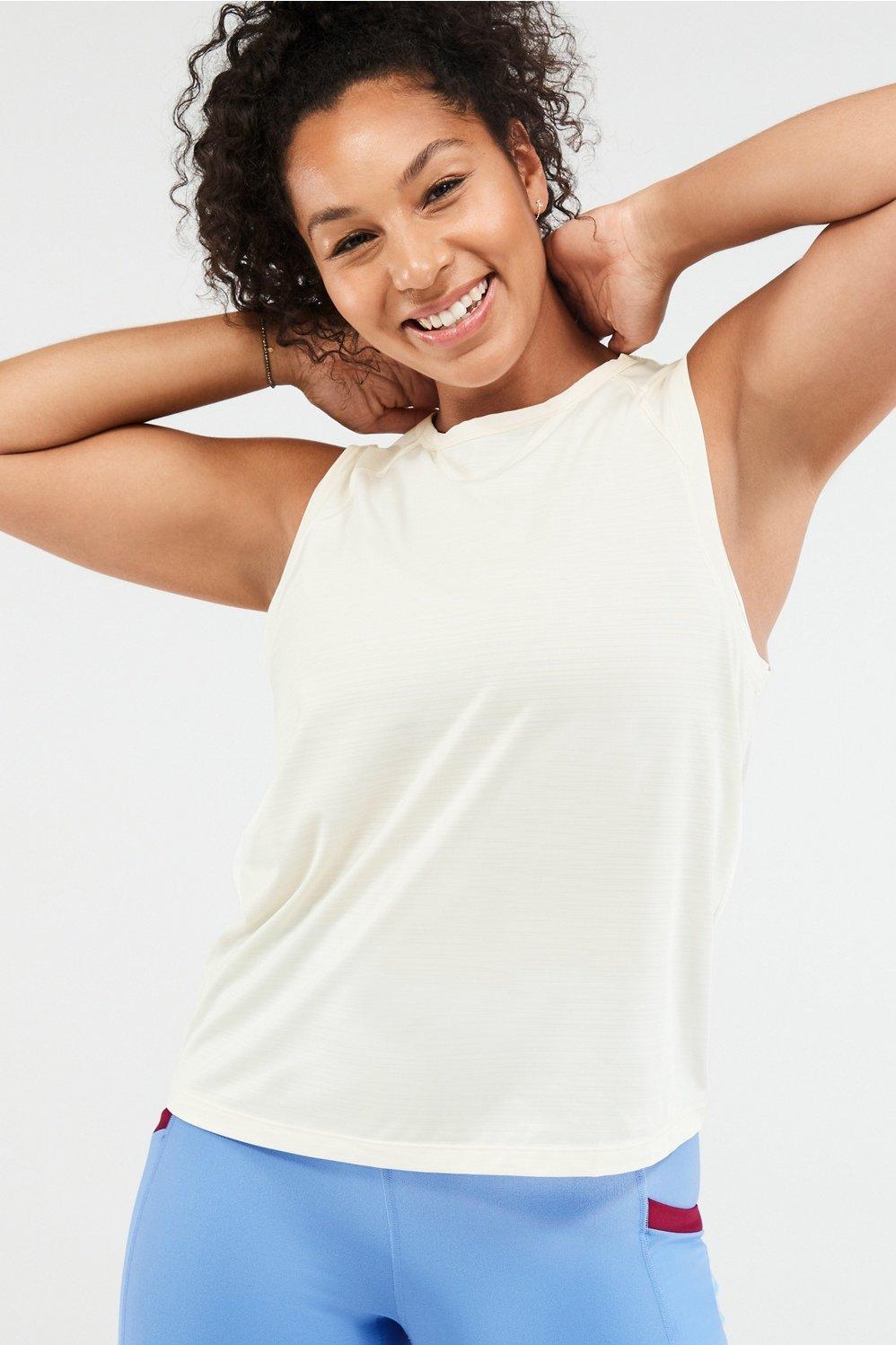 Fabletics Eco-Conscious Muscle Tank Womens white Size XXS Product Image