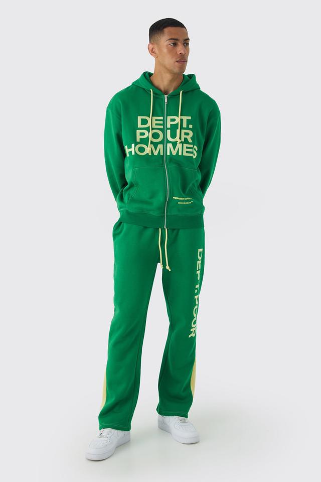 Oversized Fit Dept Homme Rope Drawcord Hooded Gusset Tracksuit | boohooMAN USA Product Image