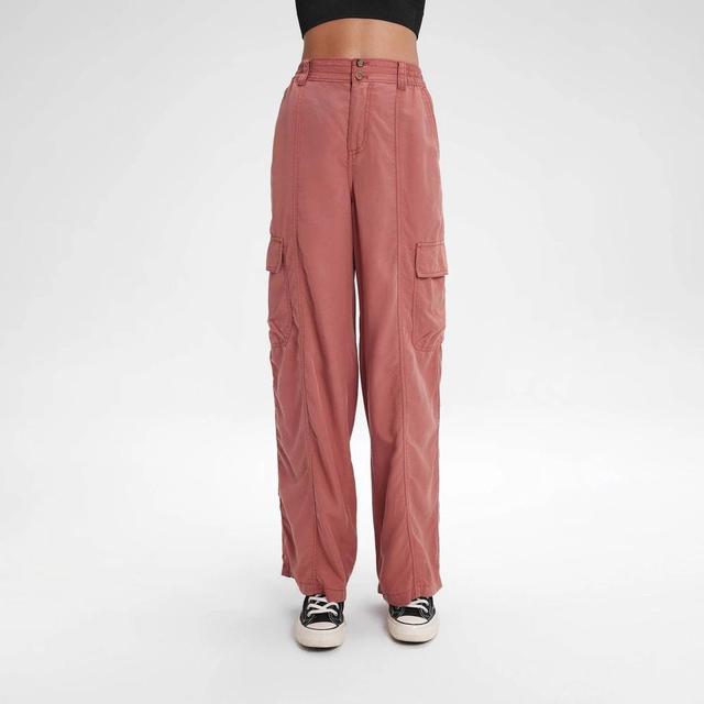 Womens High-Rise Straight Leg Cargo Pants - Wild Fable Rust S Product Image