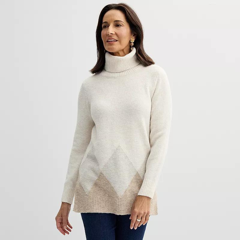 Womens Croft & Barrow Turtleneck Tunic Sweater Product Image