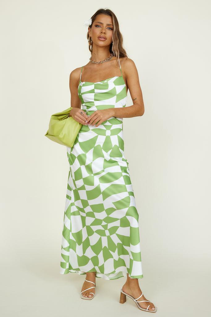 Above It All Maxi Dress Green Product Image