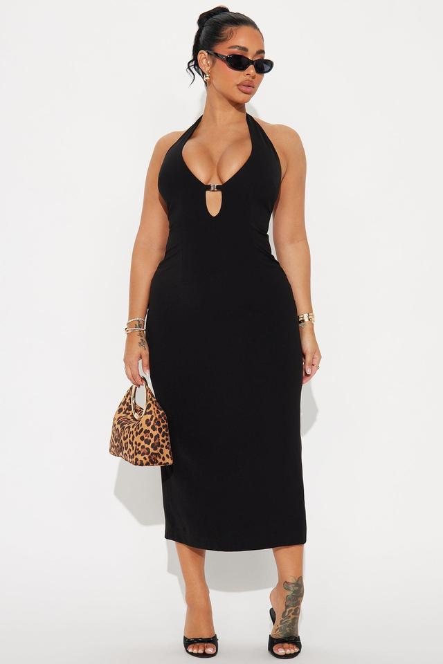 Joie Halter Midi Dress - Black Product Image