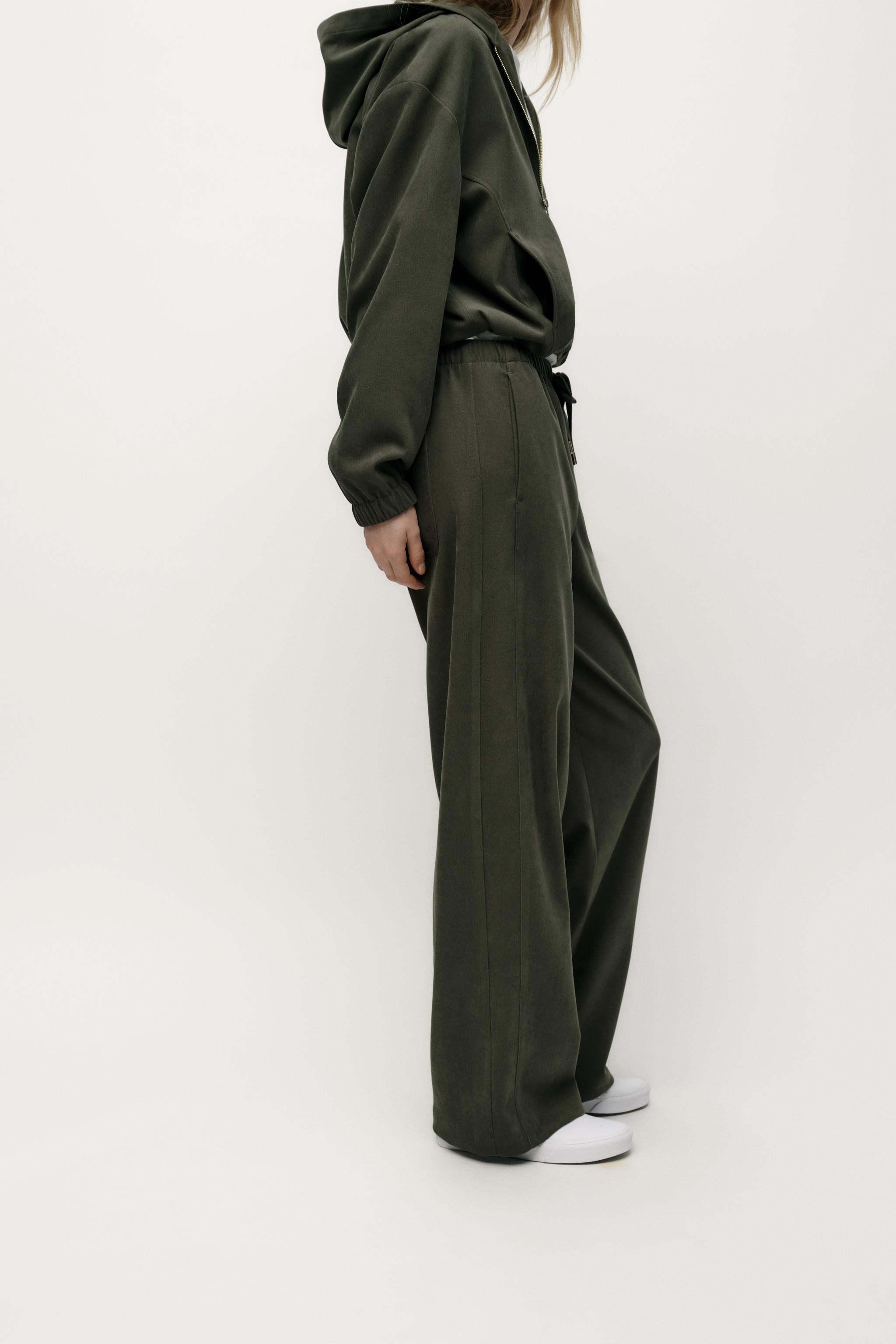 TEXTURED WIDE LEG PANTS Product Image