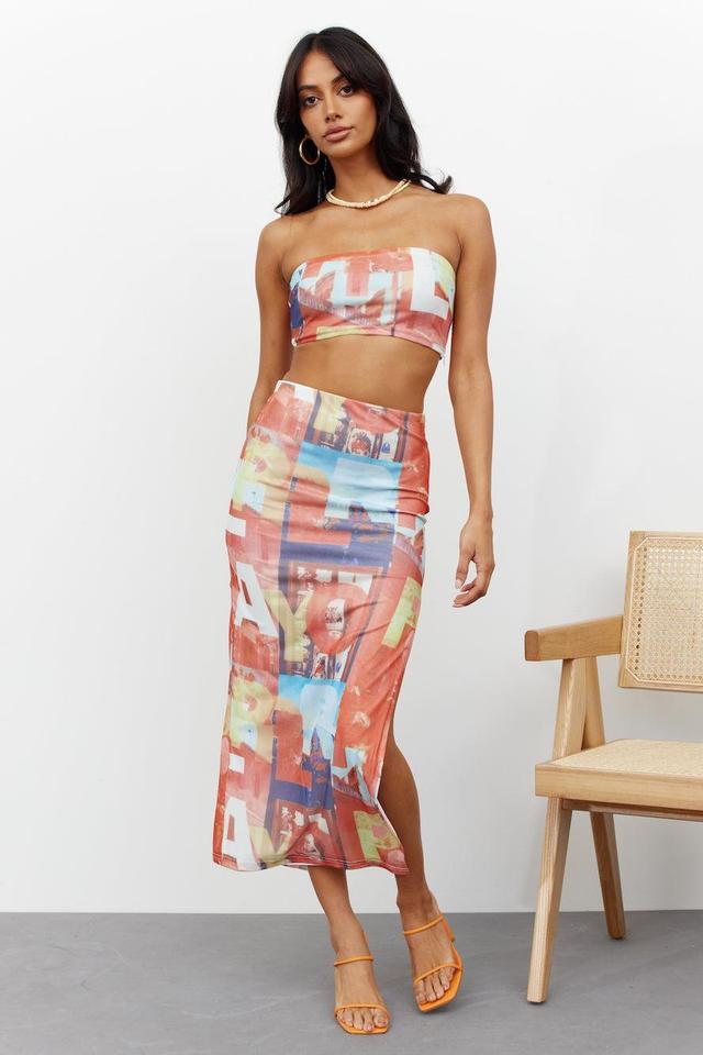 Got Wild Thoughts Midi Skirt Multi Product Image