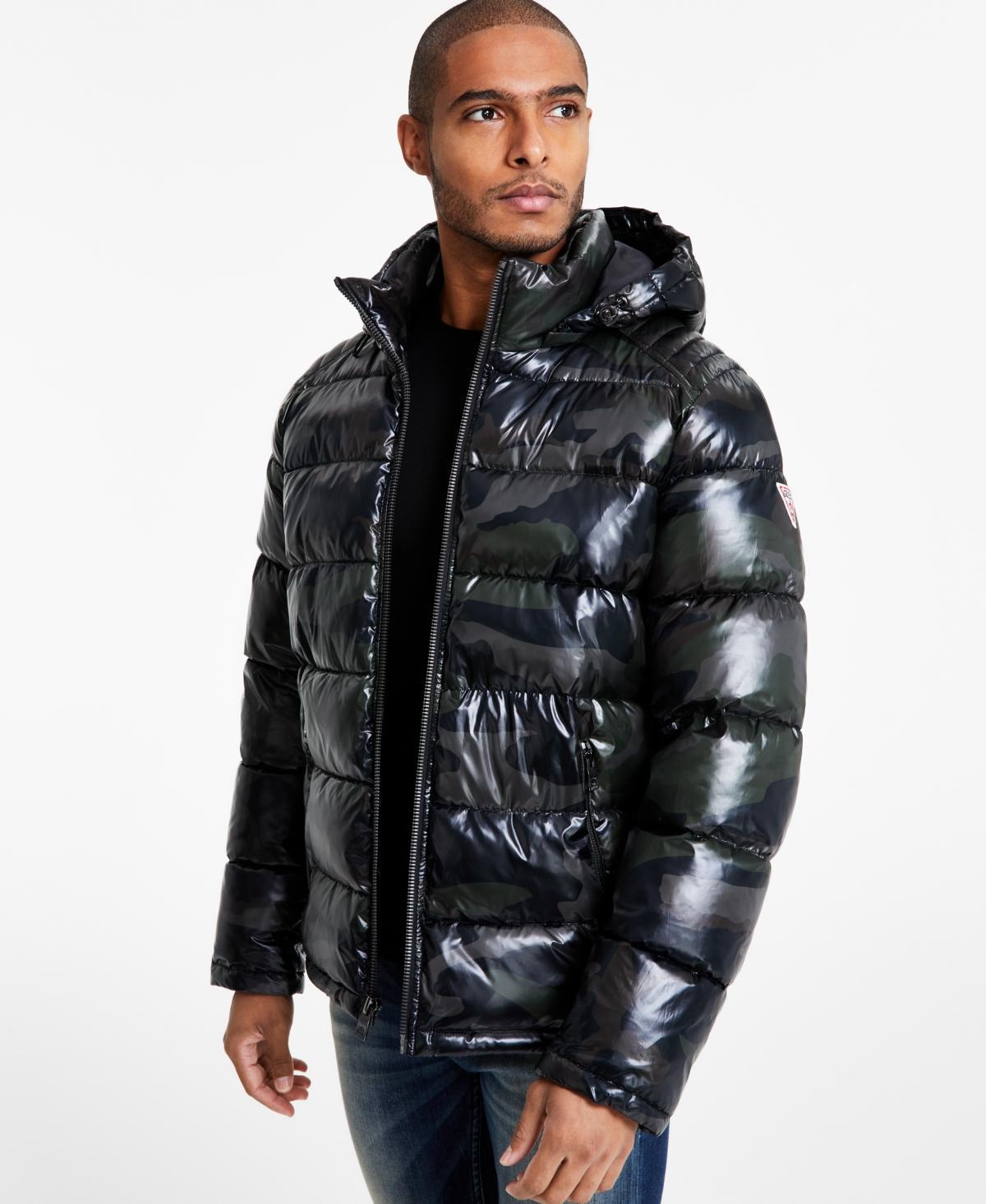 Guess Mens Hooded Puffer Coat Product Image