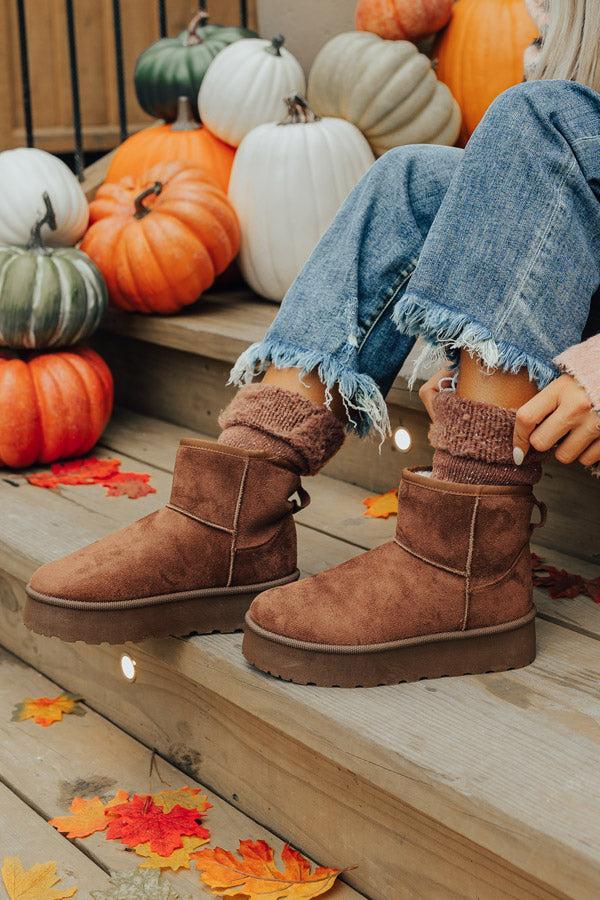 Autumn Charm Knit Socks In Rustic Rose Product Image