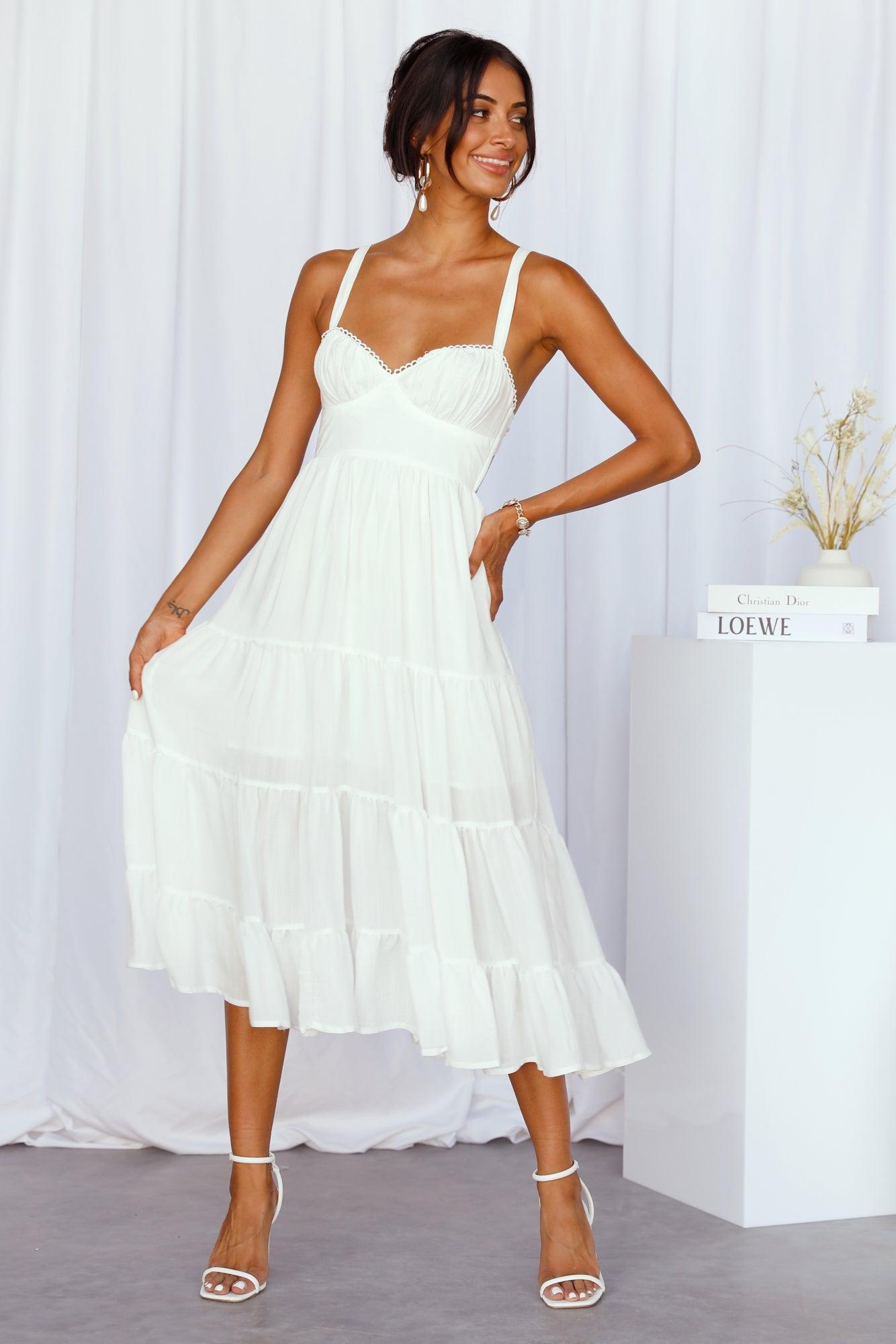 Freshly Brewed Midi Dress White product image