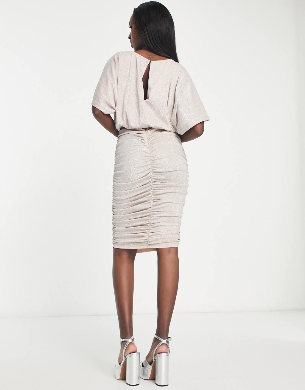 AX Paris ruched midi dress Product Image