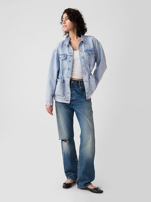 Cinched Denim Jacket Product Image