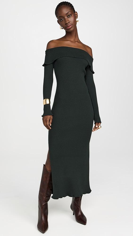 AMUR Meadow Lettuce Edge Midi Dress | Shopbop Product Image