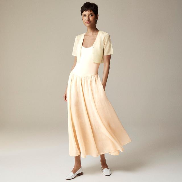 Maryam Nassir Zadeh X J.Crew cross-back midi dress in stretch cotton blend Product Image