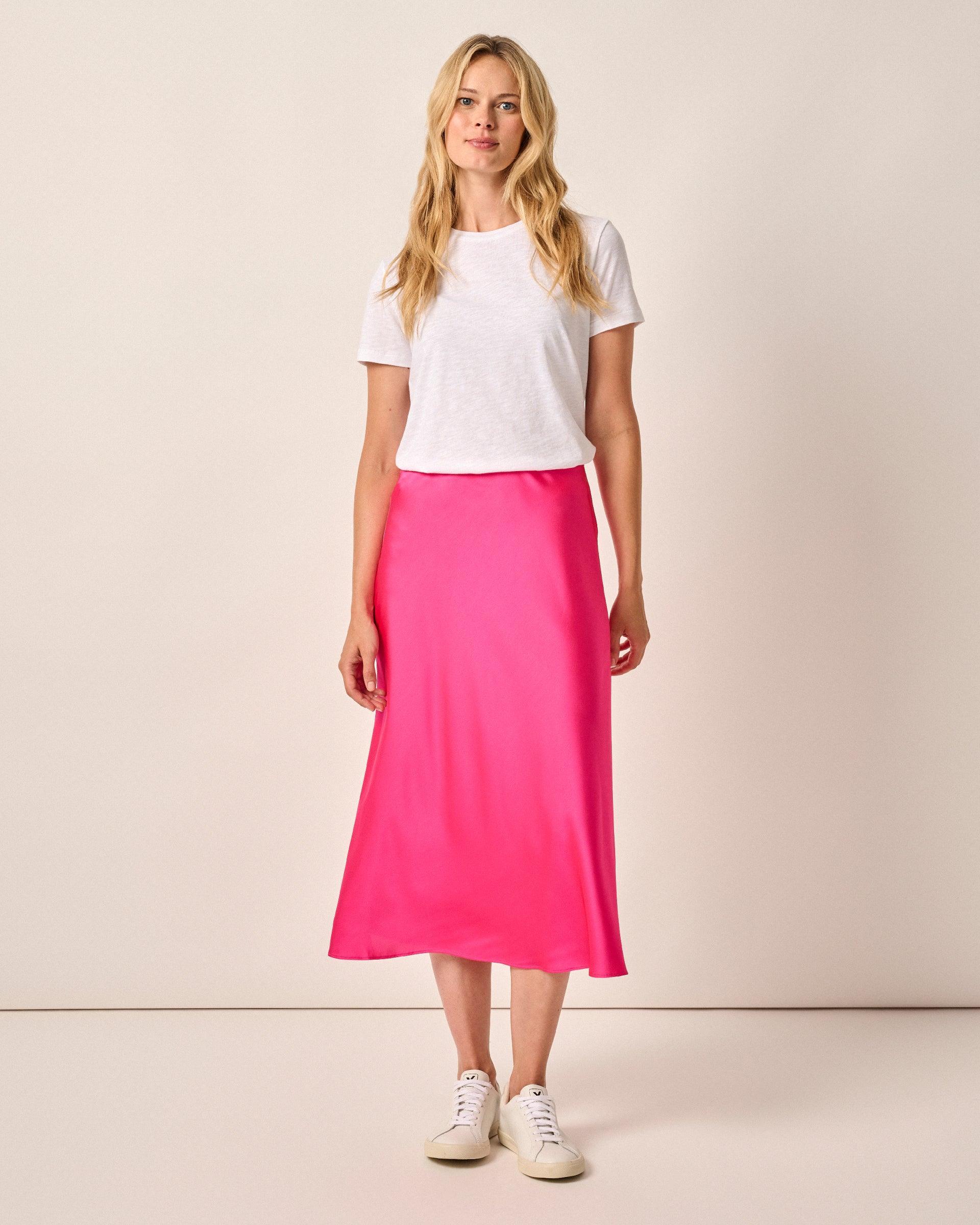 Audrey Charmeuse Slip Skirt Female Product Image