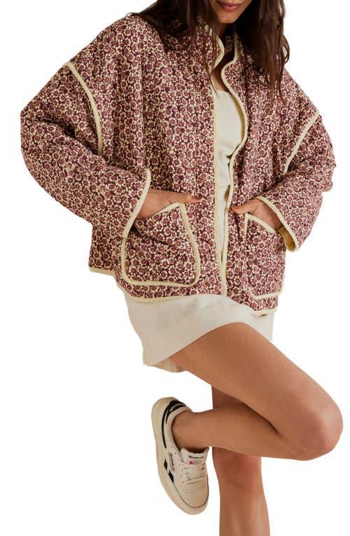 Free People Chloe Quilted Floral Jacket Product Image