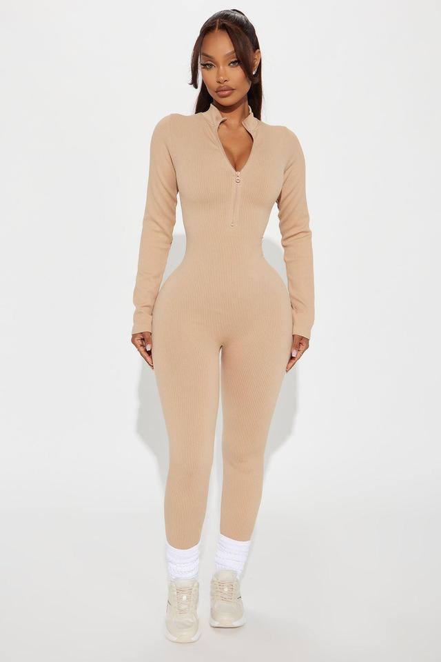 Chloe Seamless Jumpsuit - Nude Product Image