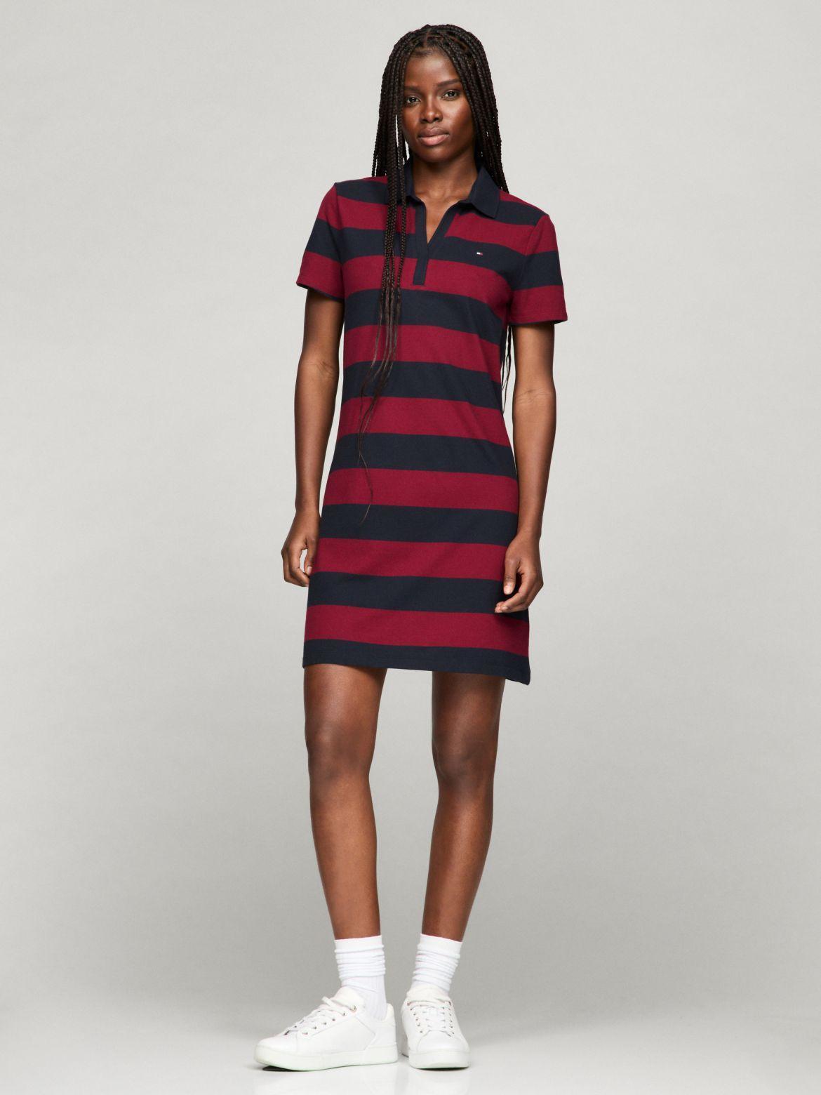 Tommy Hilfiger Women's Rugby Stripe Polo Dress Product Image