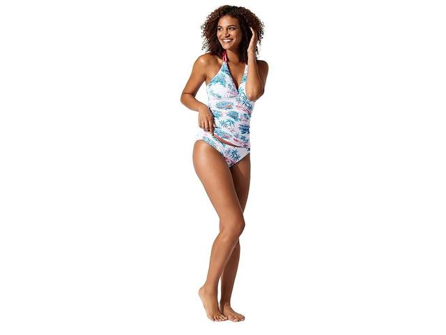 Tommy Bahama Island Cays Oasis Reversible Tankini (White Reversible) Women's Swimwear Product Image