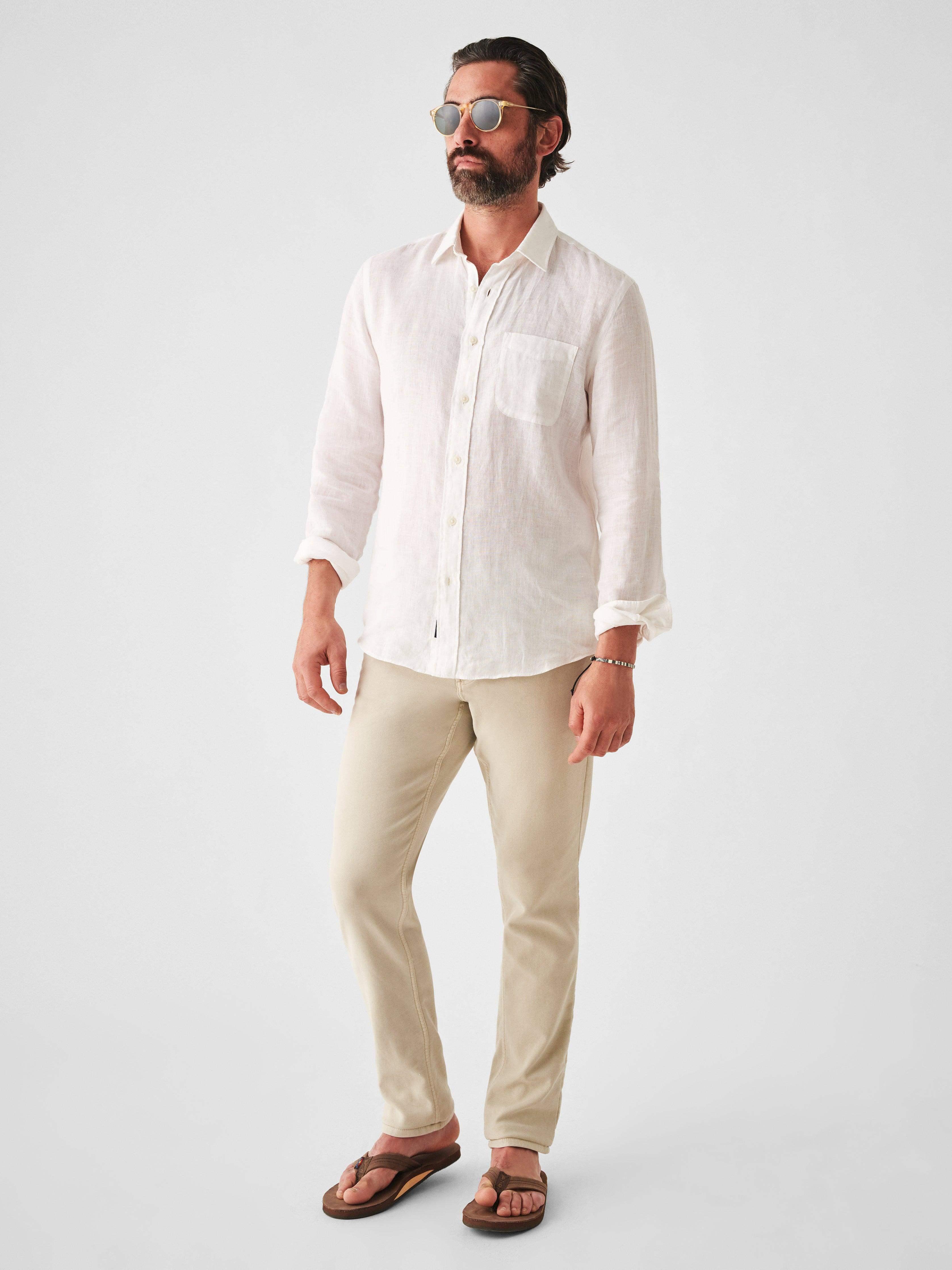 Laguna Linen Shirt - White Male Product Image