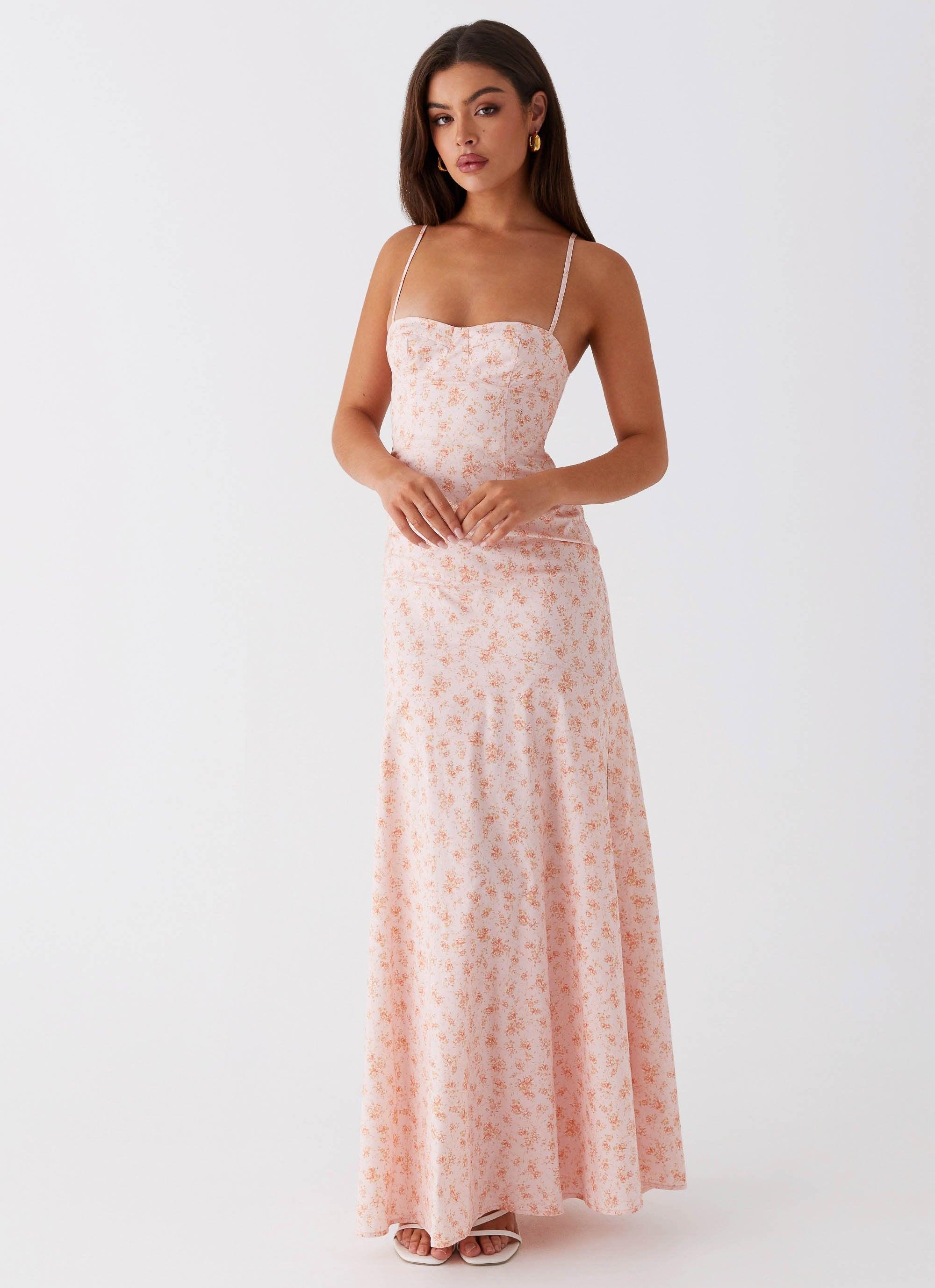 Britney Maxi Dress - Pink Ditsy Floral Product Image