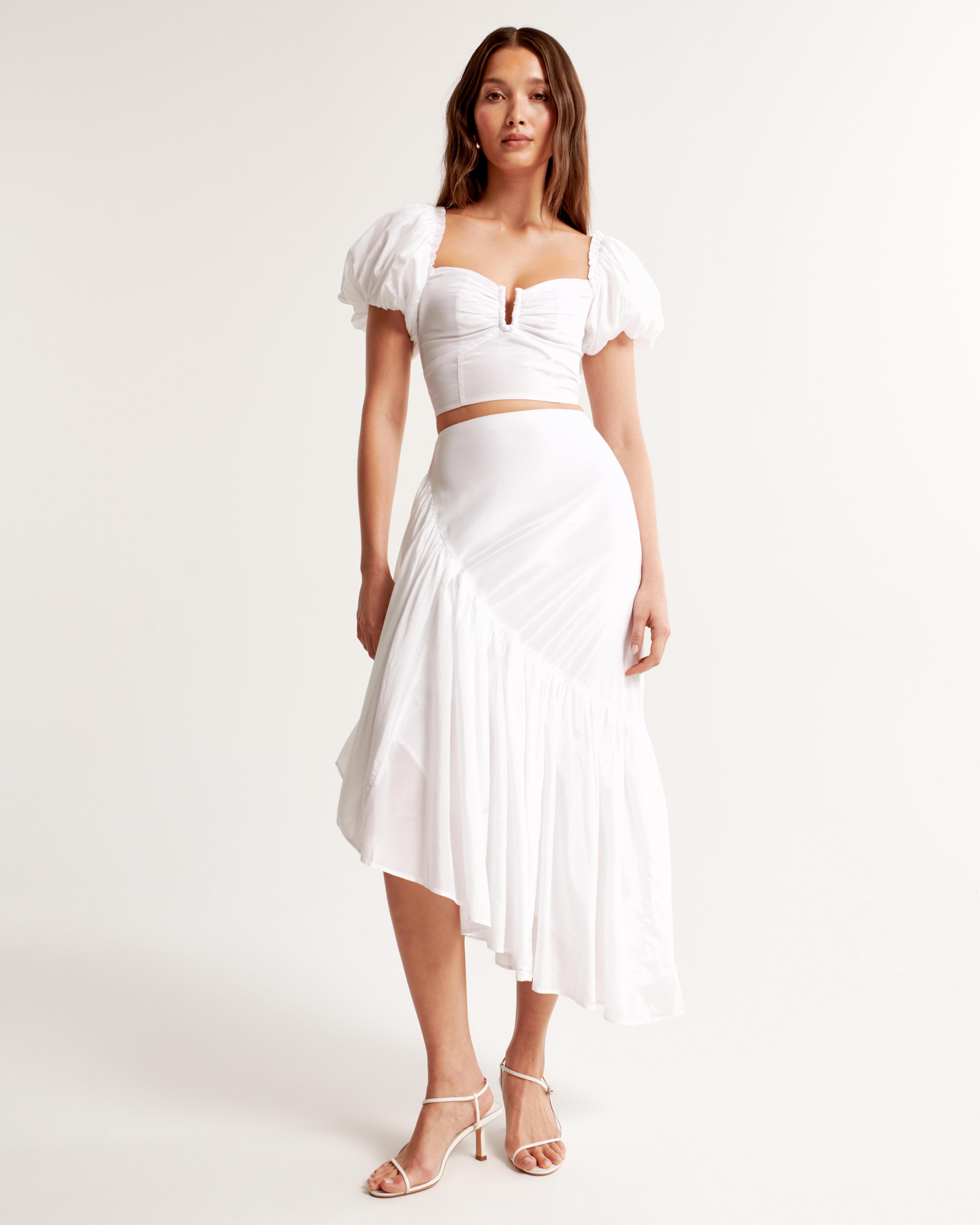 Asymmetrical Ruffle Maxi Skirt Product Image