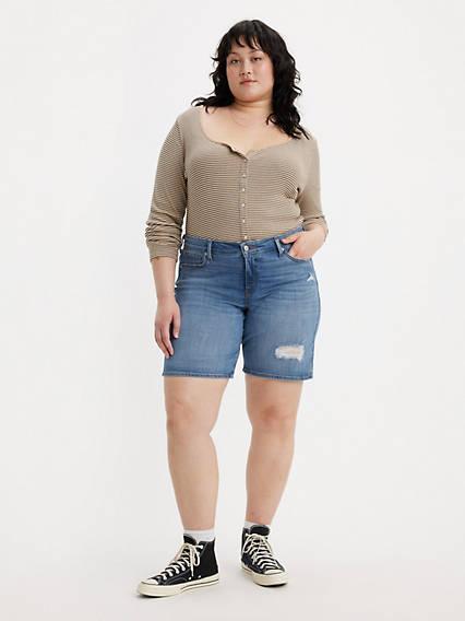 Levis Mid Length Womens Shorts (Plus Product Image