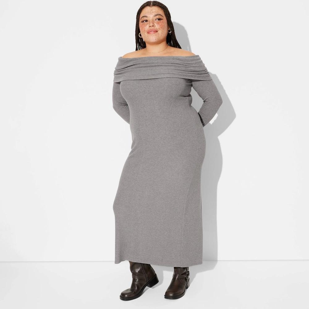 Womens Long Sleeve Maxi Sweater Dress - Wild Fable 4X Product Image